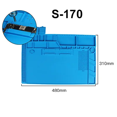 Теплоизоляционный силиконовый коврик различных размеров для ремонта мобильных телефонов коврик для обслуживания стола коврик для обслуживания паяльной станции платформа - Цвет: S-170