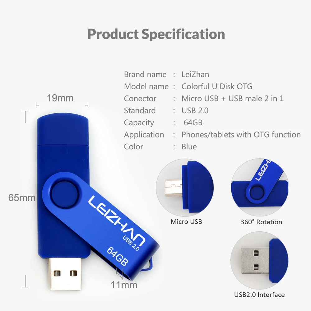 LEIZHAN 128 Гб OTG USB флеш накопитель 16 Флешка 32 4 ГБ 8 usb карта памяти Micro U диск 64 флешка|drive