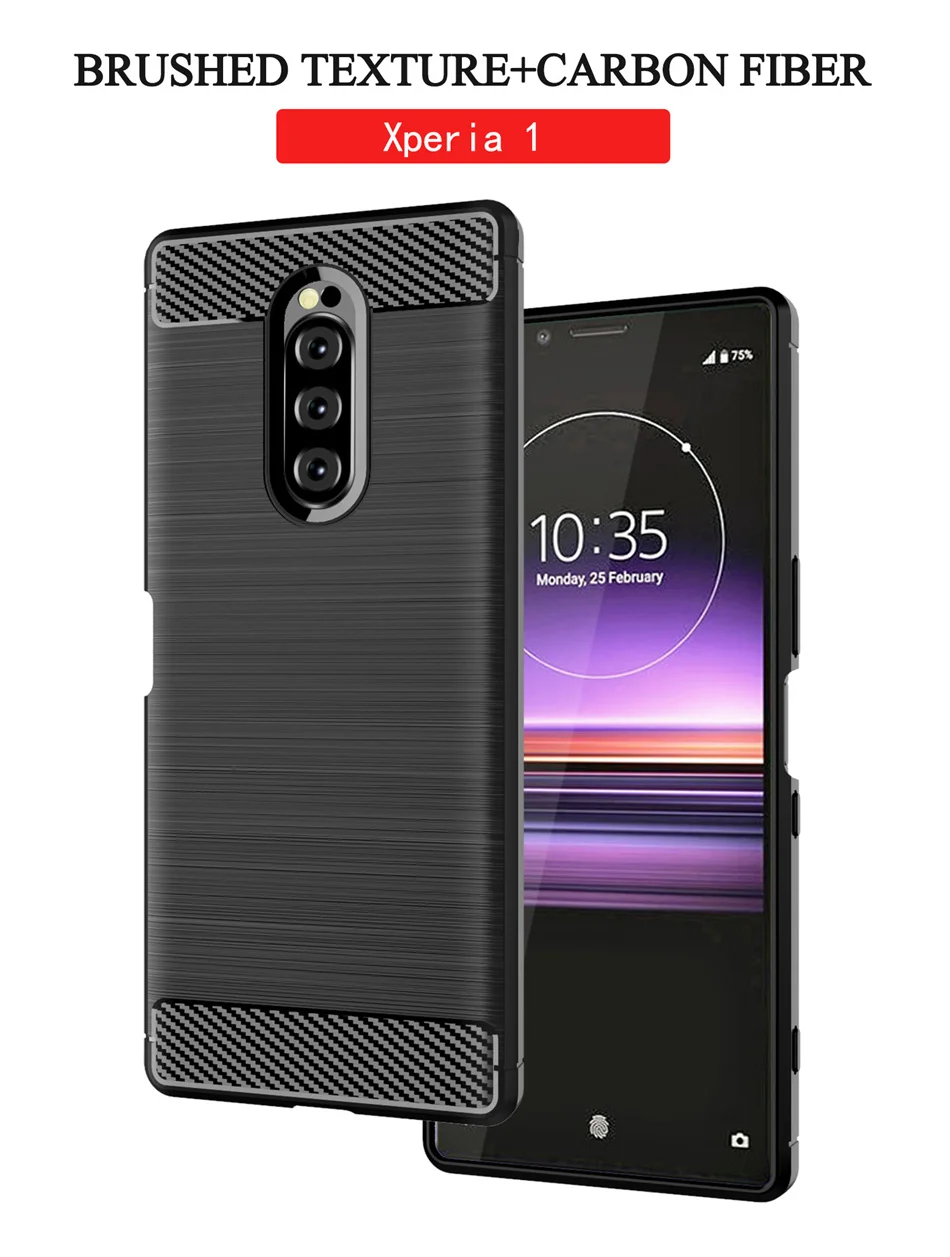 Мягкий ТПУ/углеродное волокно чехол для sony Xperia 20 2 чехол для Xperia 10 XA1 XA2 плюс XA3 ультра XZ3 XZ4 XZ1 компактный XZ XZ2 coque чехол