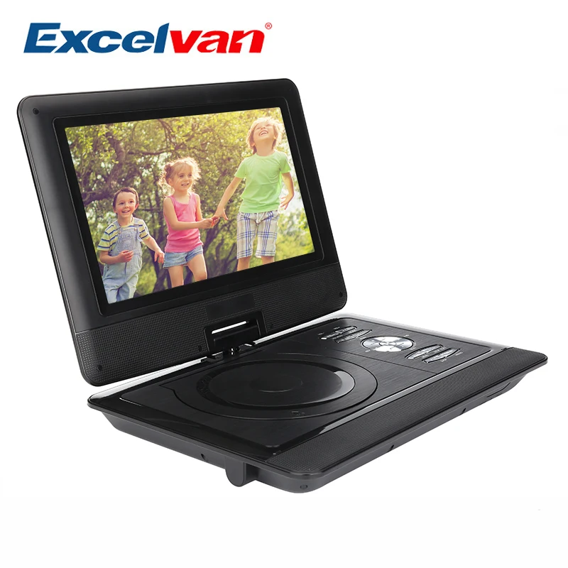

10.5 inch Portable DVD Player TFT LCD Screen Multimedia DVD Player Build in 5000mAh Battery 5H Play Time Support AV Max 32G USB