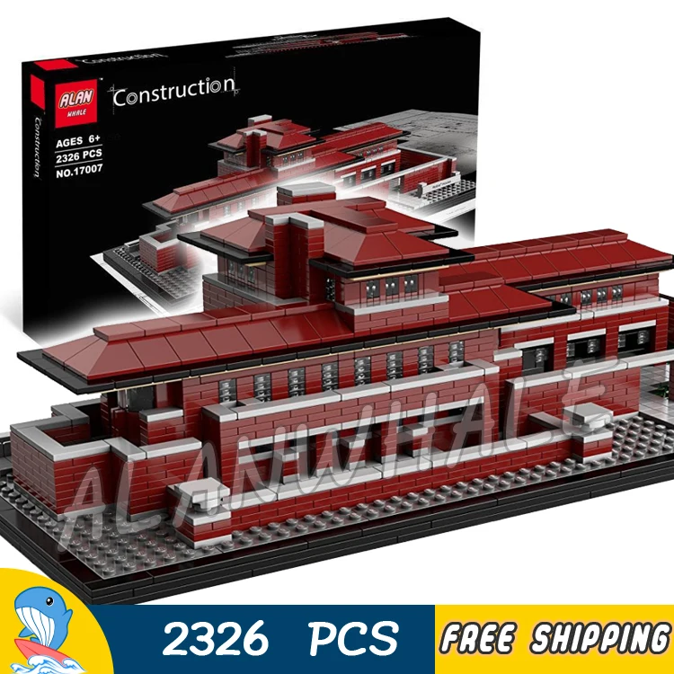 

2326pcs Architecture Chicago Frederick C. Robie House 17007 Model Building Blocks Assemble Toys Bricks Compatible With Lego