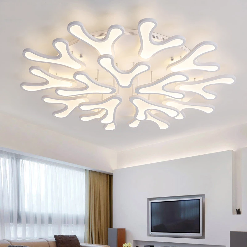 Smart led ceiling light with remote control for living room study lamparas de techo colgante moderna | Лампы и освещение