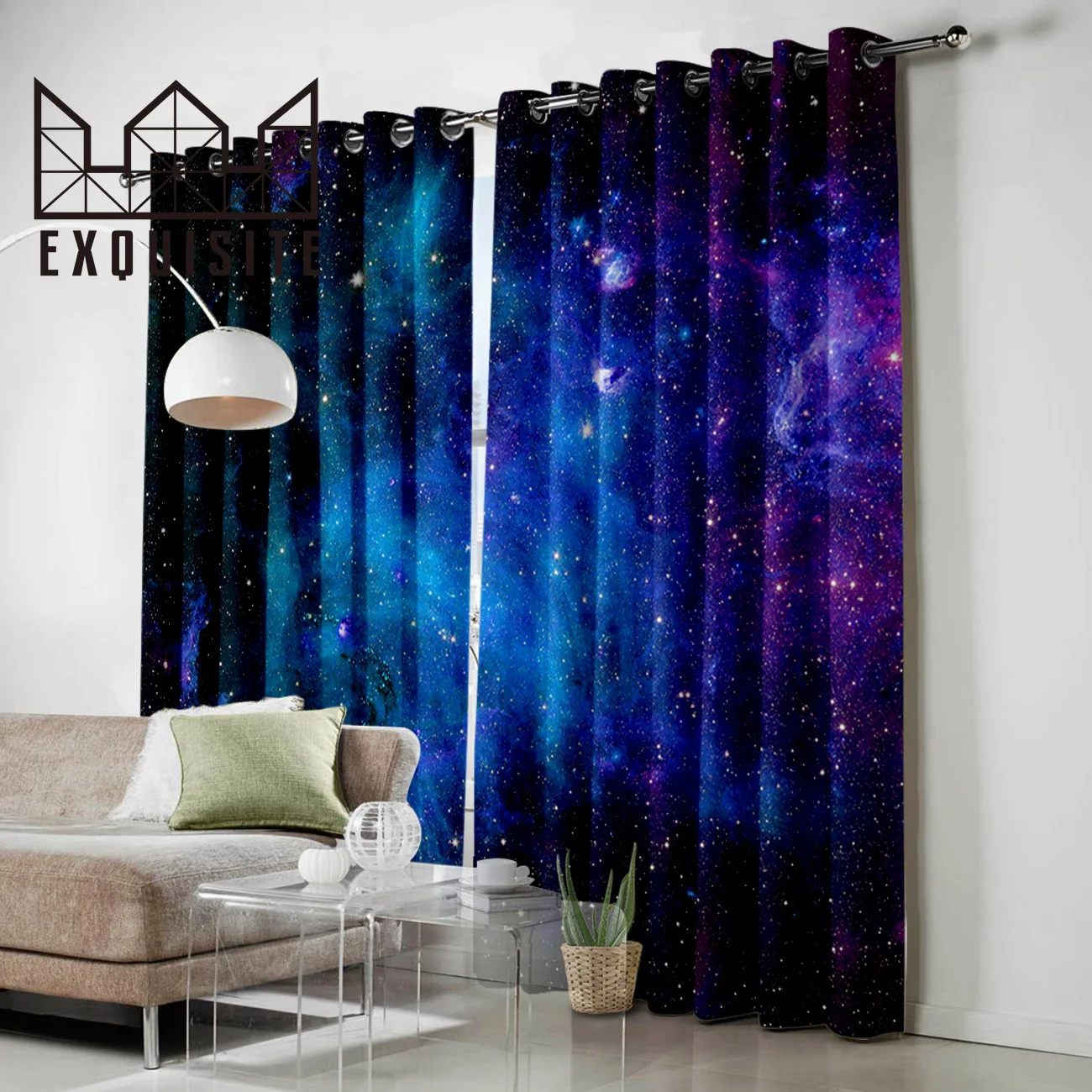 Изысканные шторы для дома звездное небо красочные Пространство Вселенная полиэфирные занавески для гостиной кухонные занавески в спальню