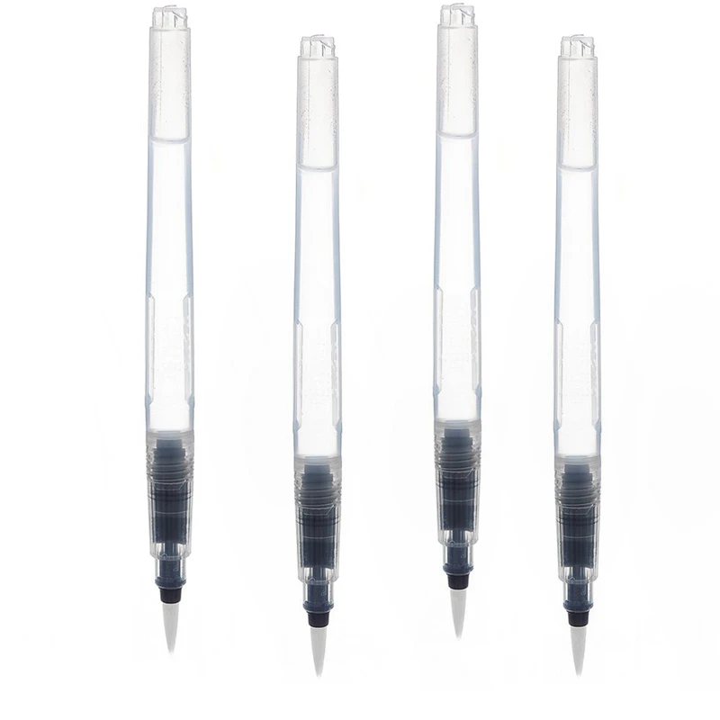 

Refillable 100Pcs Water Fountain Pen Water Soft Head Watercolor Brush Water Soluble Color Lead Solid Paint Brush Hook Line Pen