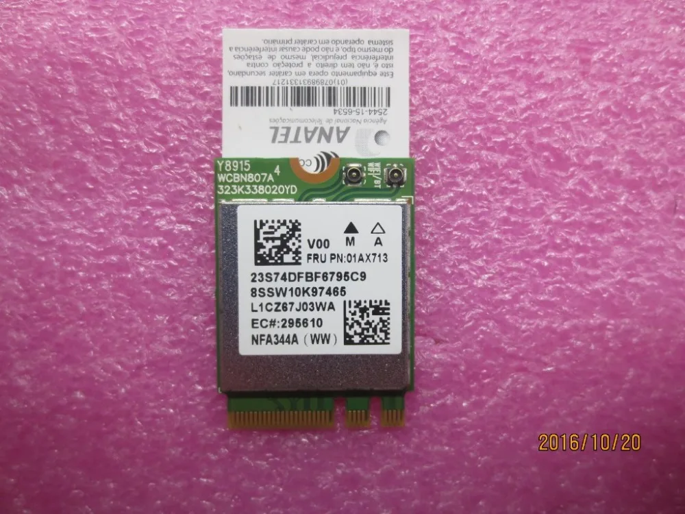 Оригинальная карта LTN NFA344A M.2 WiFi для Lenovo ThinkPad 710S E470 E475 E570 E575 V310 YOGA 710 720 910 Series FRU