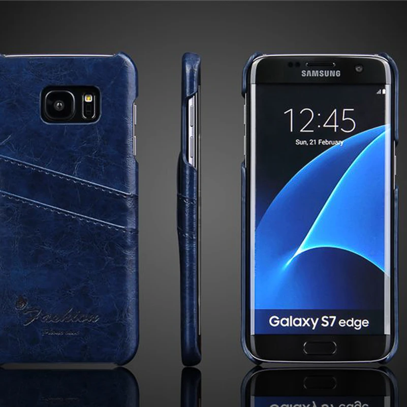 Роскошный чехол бумажник для Samsung S7 Edge из искусственной кожи с текстурой