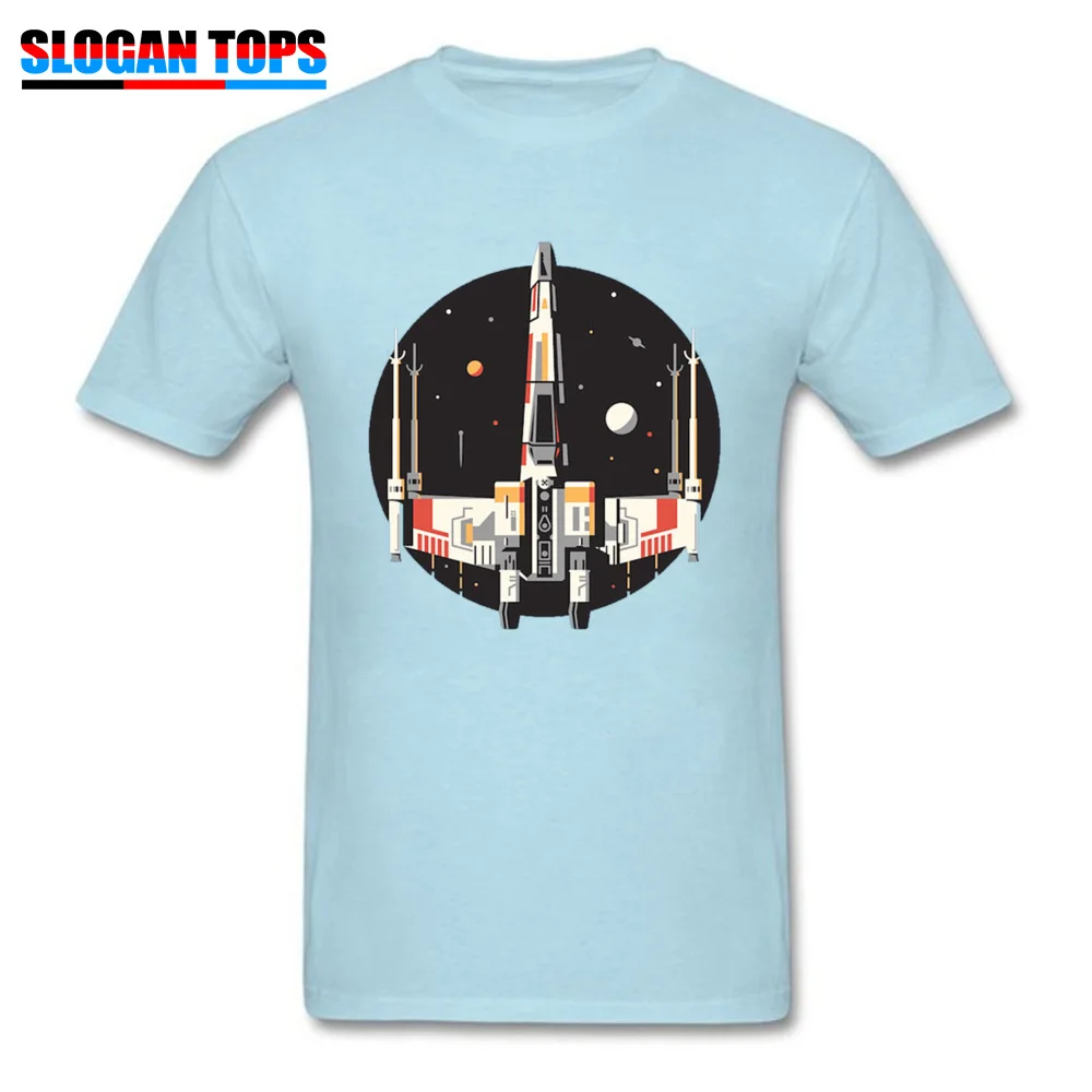 X Wing Round Collar T Shirts Labor Day Tops Shirt Short Sleeve Fashion All Cotton 3D Printed Top T-shirts Design Men X Wing light