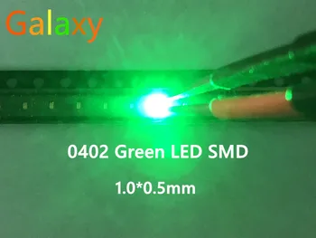 

500PCS 0402 1005 SMD LED Chip Green Surface Mount SMT LED Light Emitting Diode Lamp Beads