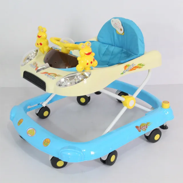 2016 Child baby walkers car with music camouflage folding baby walker