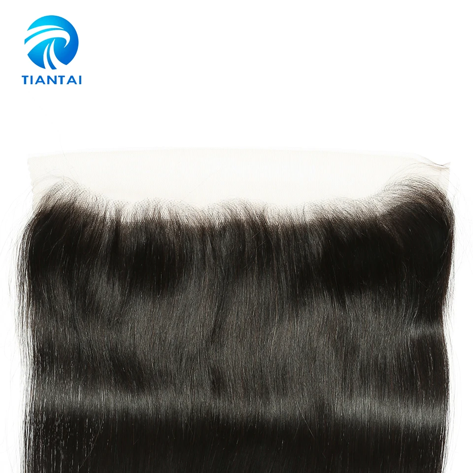 Straight Hair Weave Remy Hair 3 Bundles With Frontal Peruvian Human Hair Extensions With Frontal Natural Color