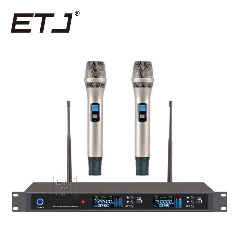 

ETJ Brand Professional UHF Wireless Mic Stage Performance Wireless Microphone System LX-8007