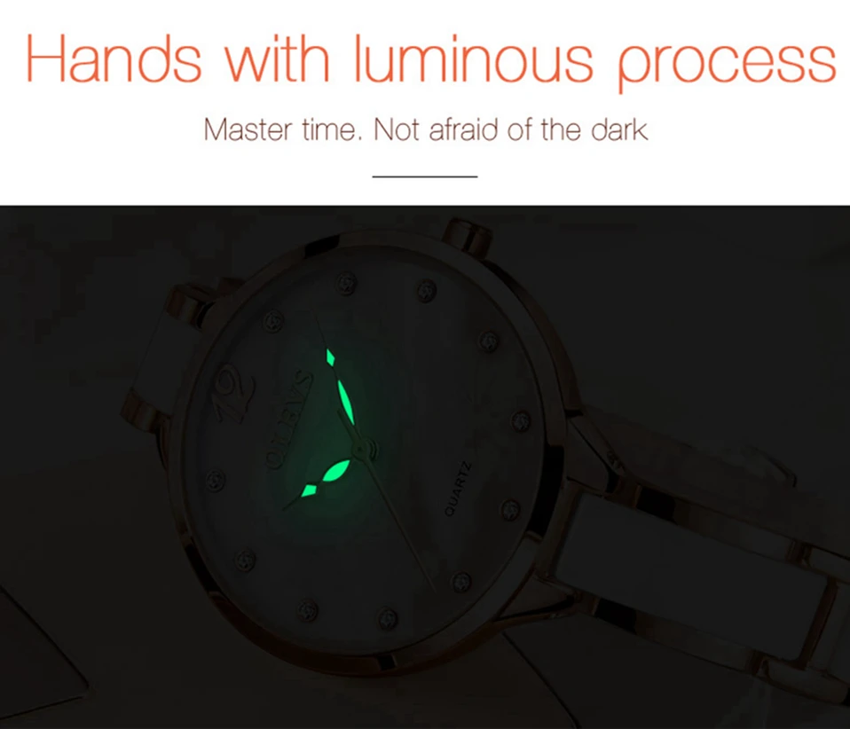 OLEVS высокое качество японский механизм кварцевые женские часы из нержавеющей стали керамический браслет модные женские часы водонепроницаемые часы