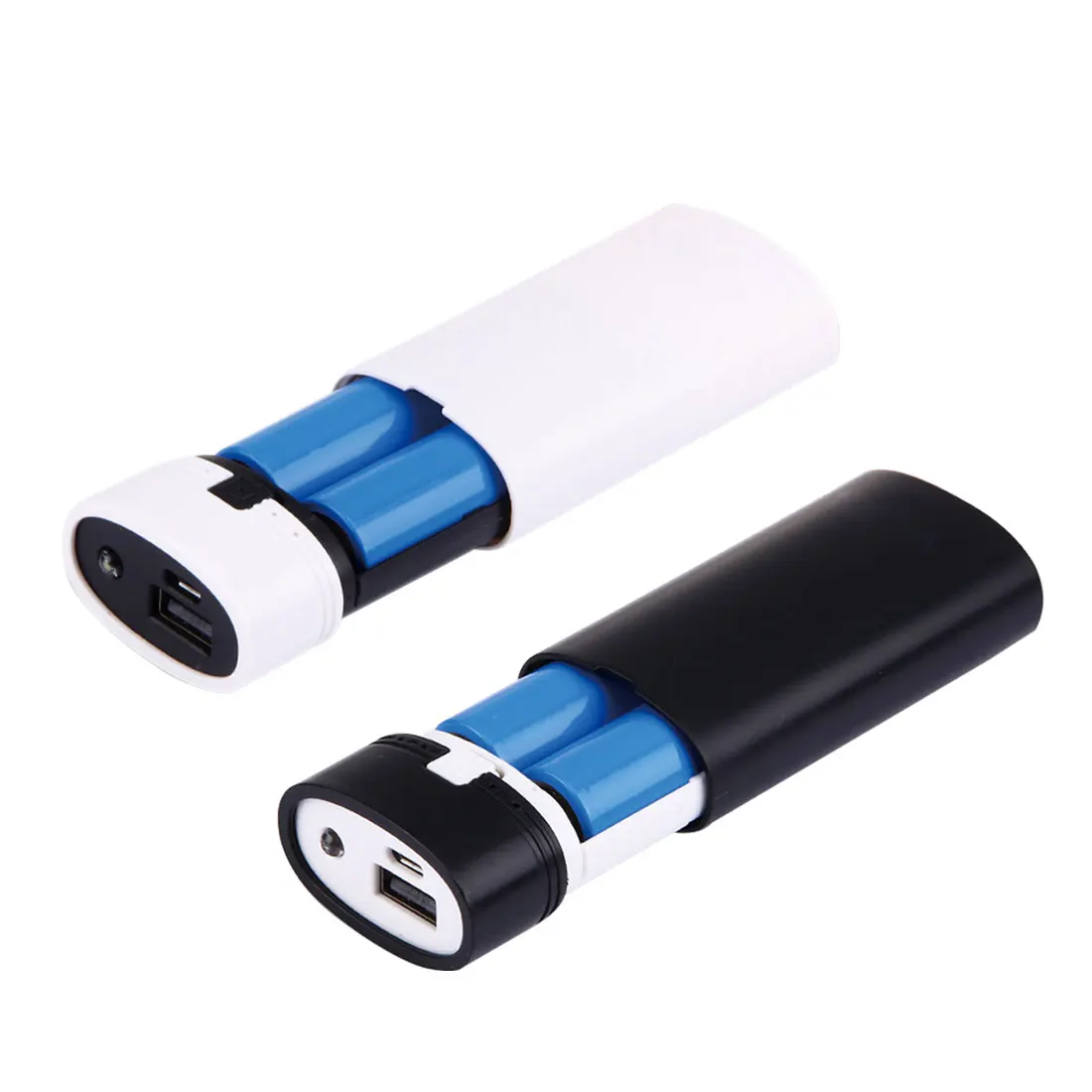 

centechia Battery Box DIY Power Bank 2x 18650 Battery Case Box with USB Light(No Battery)
