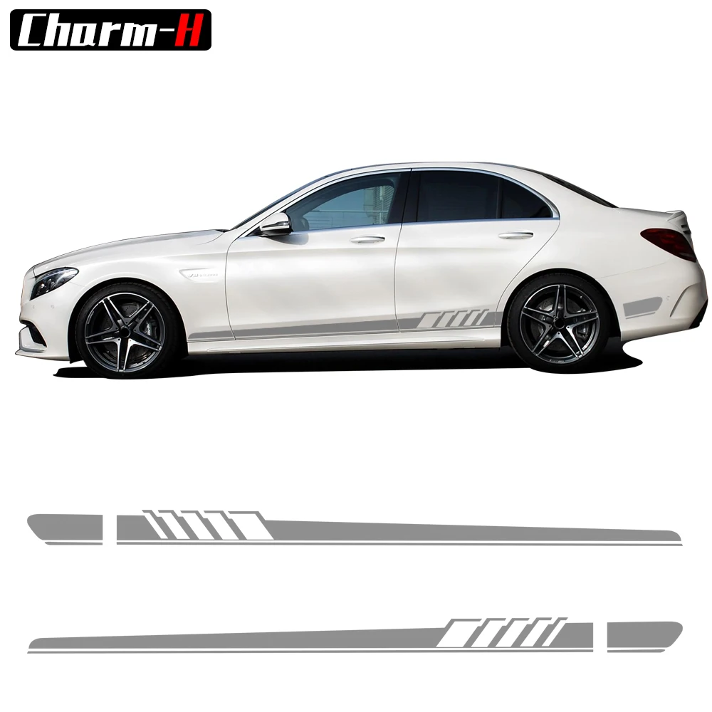 Vinyl Decal W205 C-Class Mercedes C63 Edition 1 Style Wing Mirror Cap Stripes