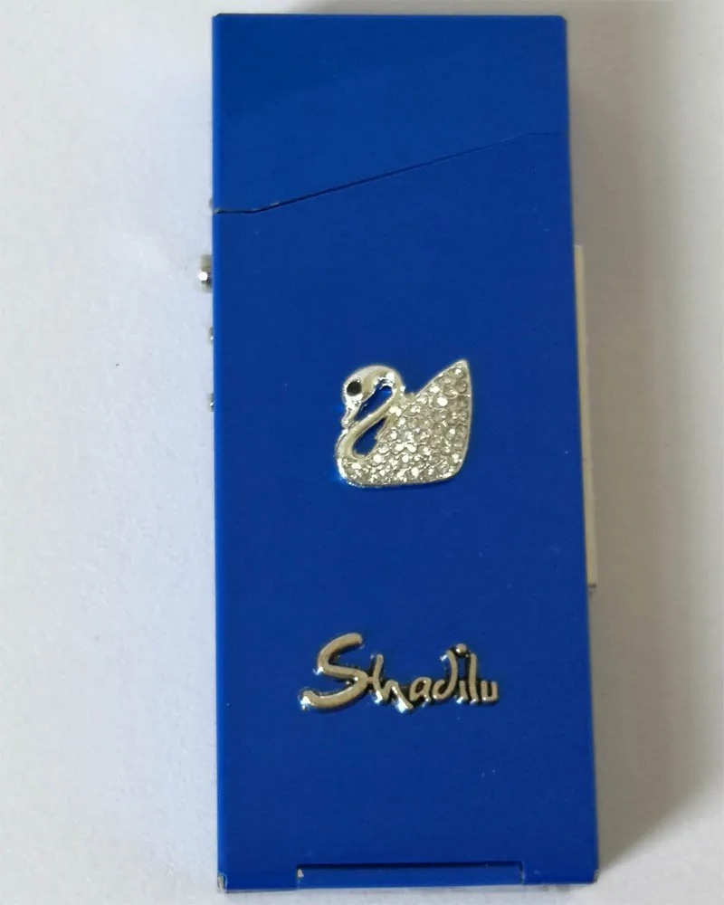 

USB lighter cigarette case for 18PCS 100mm long cigarettes pack