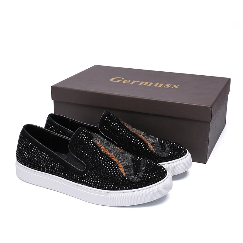 slip-on fashion lizard men's comfortable soft shoes
