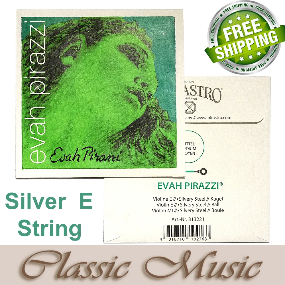 Free shipping ,Evah Pirazzi Violin String, E String(313221), Ball End,4