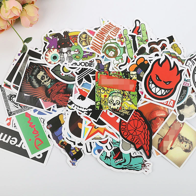50 шт./партия (1 сумка) DIY случайные граффити милые Kawaii цифры буквы шаблон ПВХ BTS