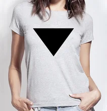 2016 Funny hipster Triangle letters printed T-shirts female harajuku Cotton casual shirt for lady summer brand punk fashion tops