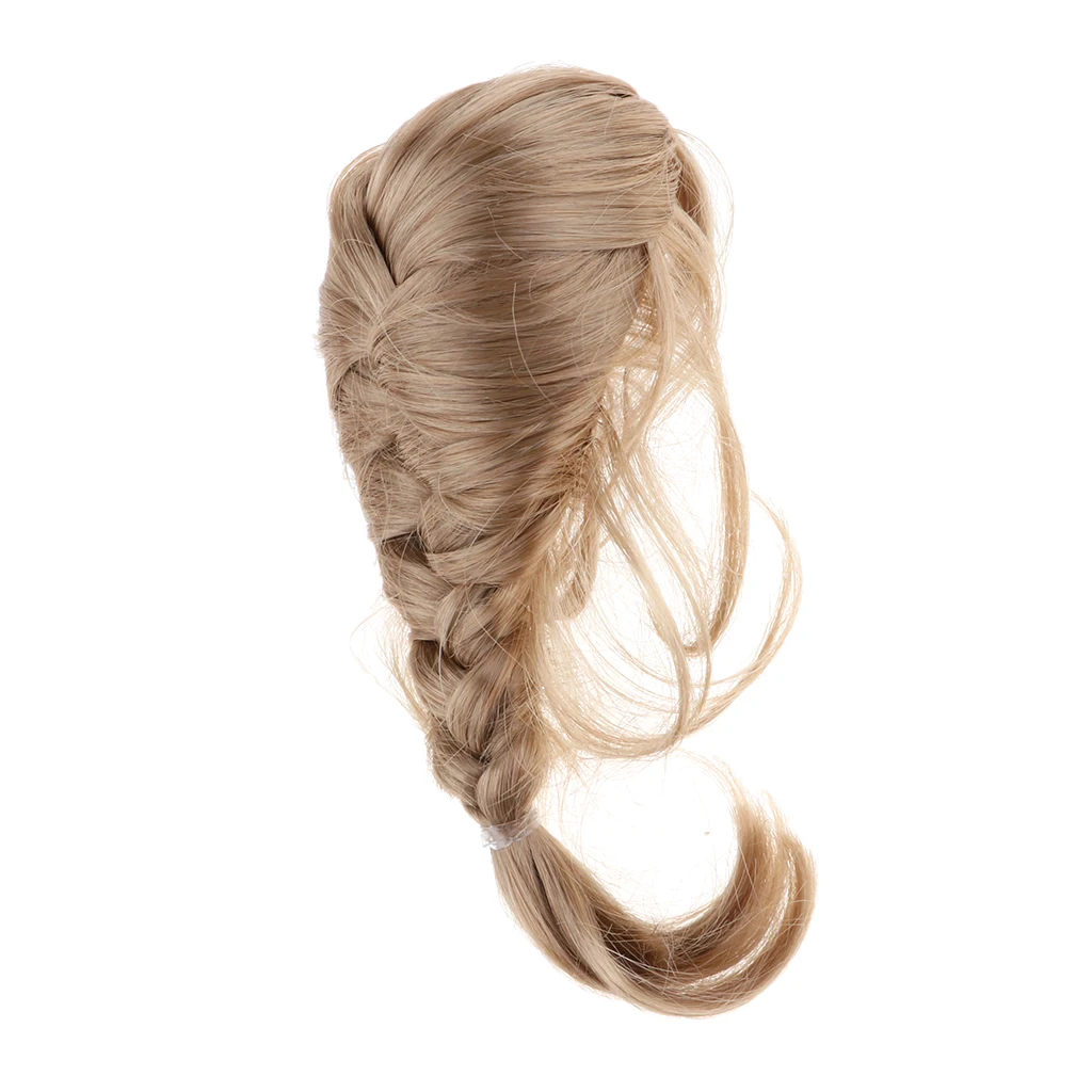 Lovely Artificial Mohair Hair Wig For 1/8 BJD MSD DZ Dolls Making & Repairing Linen Color