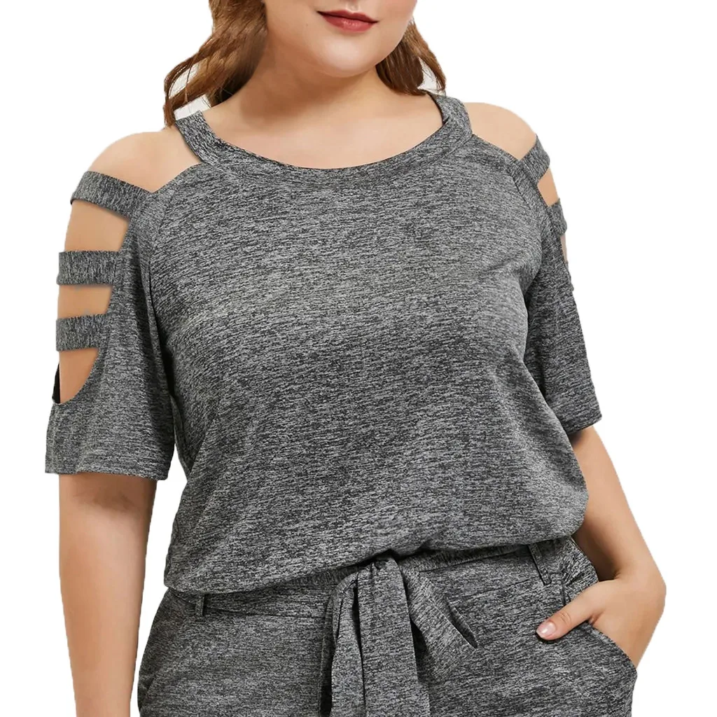 Большие размеры летняя модная блузка с открытыми плечами повседневная женская сексуальная свободная женские рубашки женская рубашка с коротким рукавом Blusas пуловер