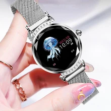 H2 Модные женские Смарт-часы с 3D бриллиантовым стеклом, умные часы, браслет от ведущего бренда, роскошные спортивные женские Смарт-часы для девушек, подарок для девушек