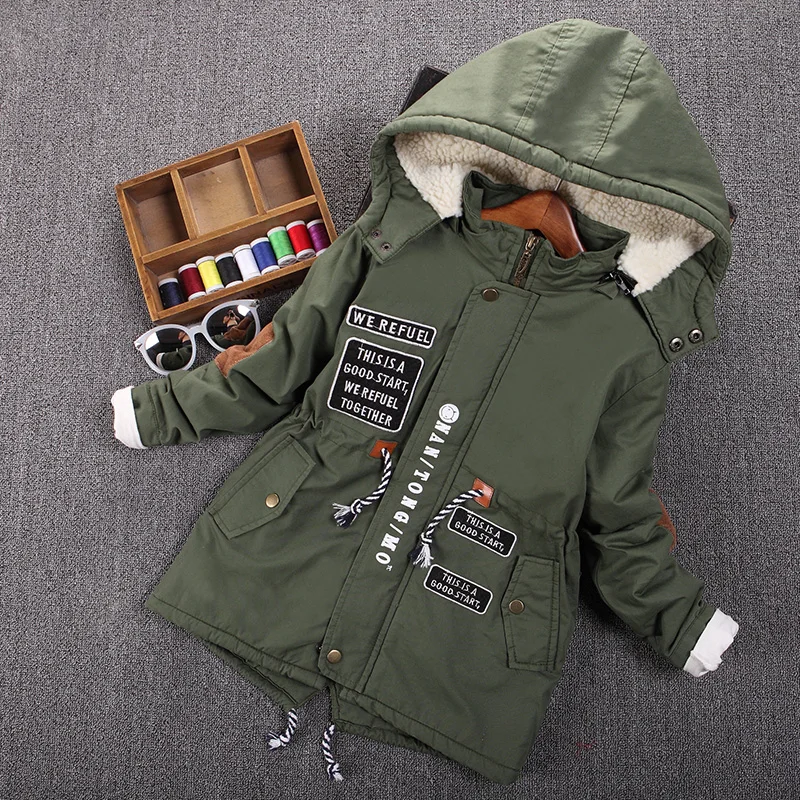 

Children's clothing male child wadded jacket autumn and winter medium-long 2017 child plus velvet thickening outerwear baby top