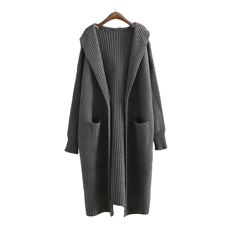 

ASYMSAY European Thickening Sweater Knitting Coat Loose Big Size Women Clothes Long Sleeve Cardigan Autumn Winter New AC4926