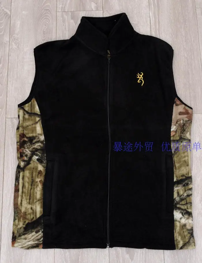 

Autumn Winter Men Hunting Vests Polar Fleece Vest Camouflage Outdoor Thermal Waistcoat Quick Drying Sports Vest Size L XL