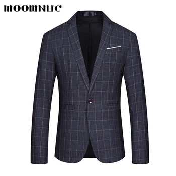 

Blazers Men Fashion Suits High Quality Autumn Casual Suits Slim Fit Hot Sale British Large Size Male Spring Coat Brand MOOWNUC