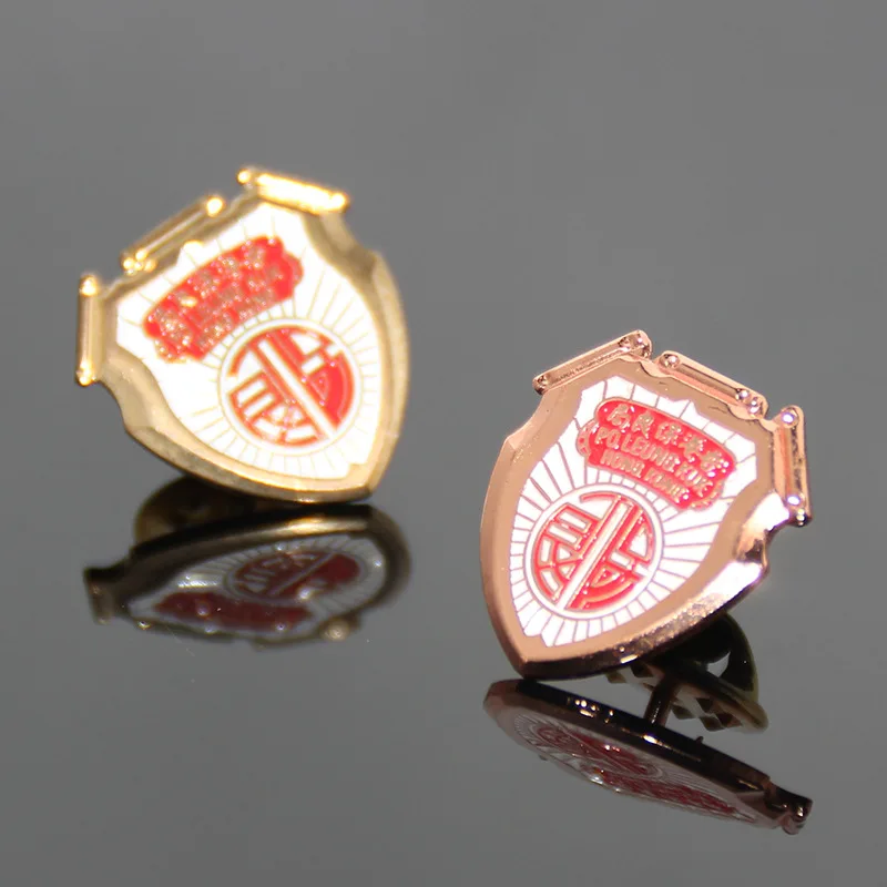 

Custom school badge student badge commemorative alloy brooch custom