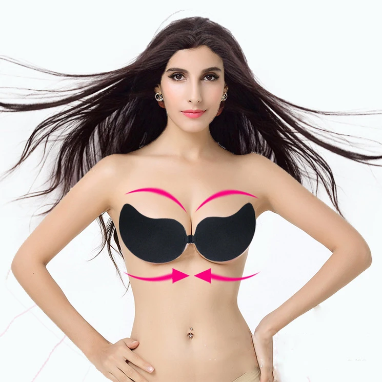 Silicone Invisible Strapless Bras Woman Sexy Push Up Breathable Bra