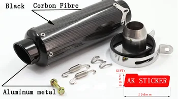 

Universal 51MM Motorcycle Real Carbon Fiber MUFFLER EXHAUST Moto CBR125 CBR250 CBR400 CBR600 CBR900 CBR1000 CB600 MT03 MT07 MT09