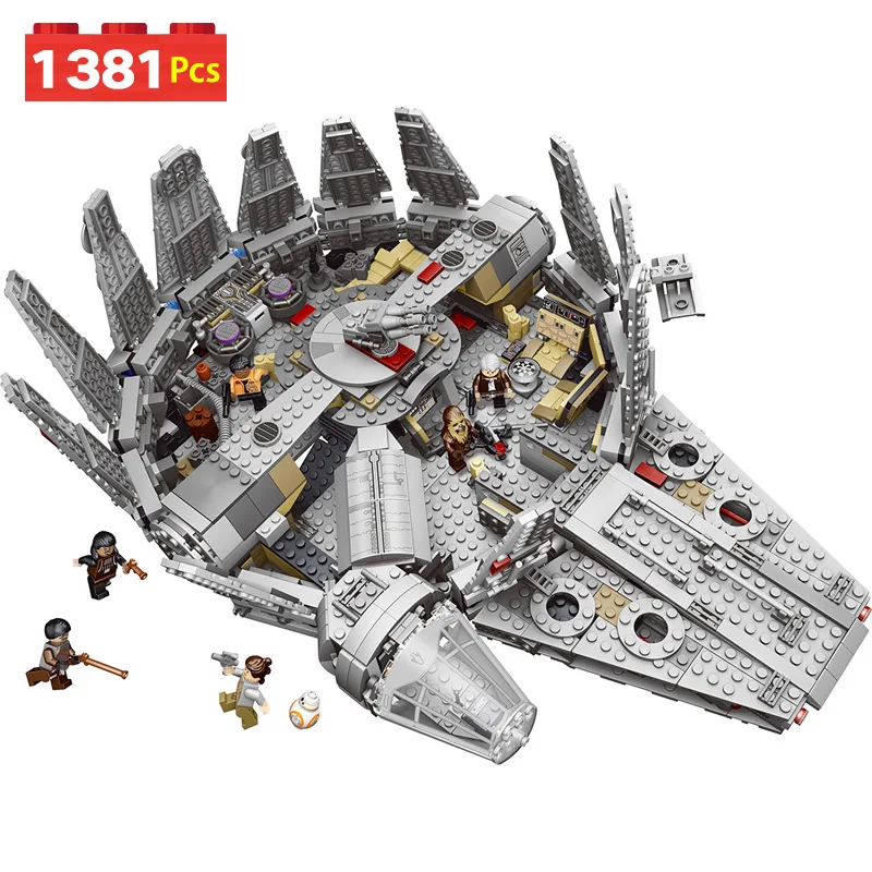 

1381 Pcs Starwars Millennium Falcon Figures Model Building Blocks Educational Bricks Compatible With LegoINGly Star Wars Toys
