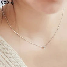 Дропшиппинг 925 Серебряная цепочка ожерелья стразы круглые подвески& ожерелья ювелирные изделия воротник Colar de Plata