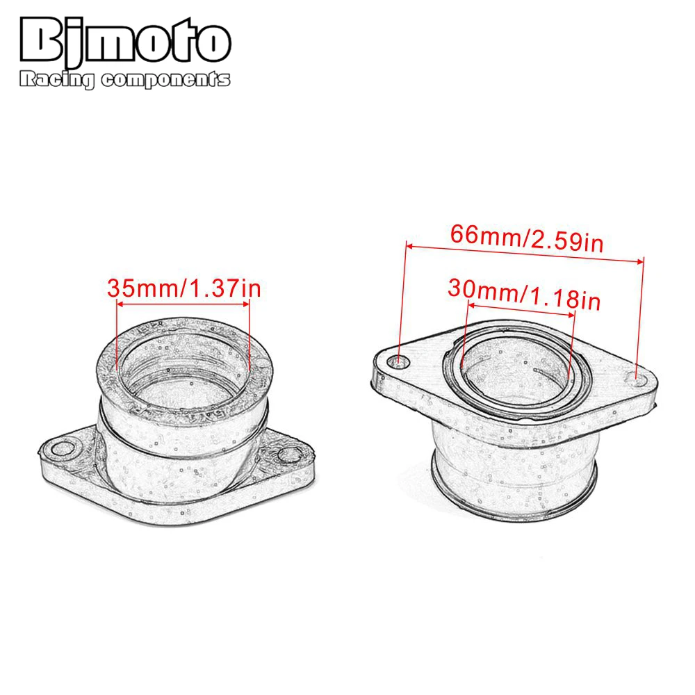 BJMOTO для Yamaha XT550 1982-1983 МОТОЦИКЛ КАРБЮРАТОР Интерфейс адаптер впускной коллектор 5Y1-13586-01