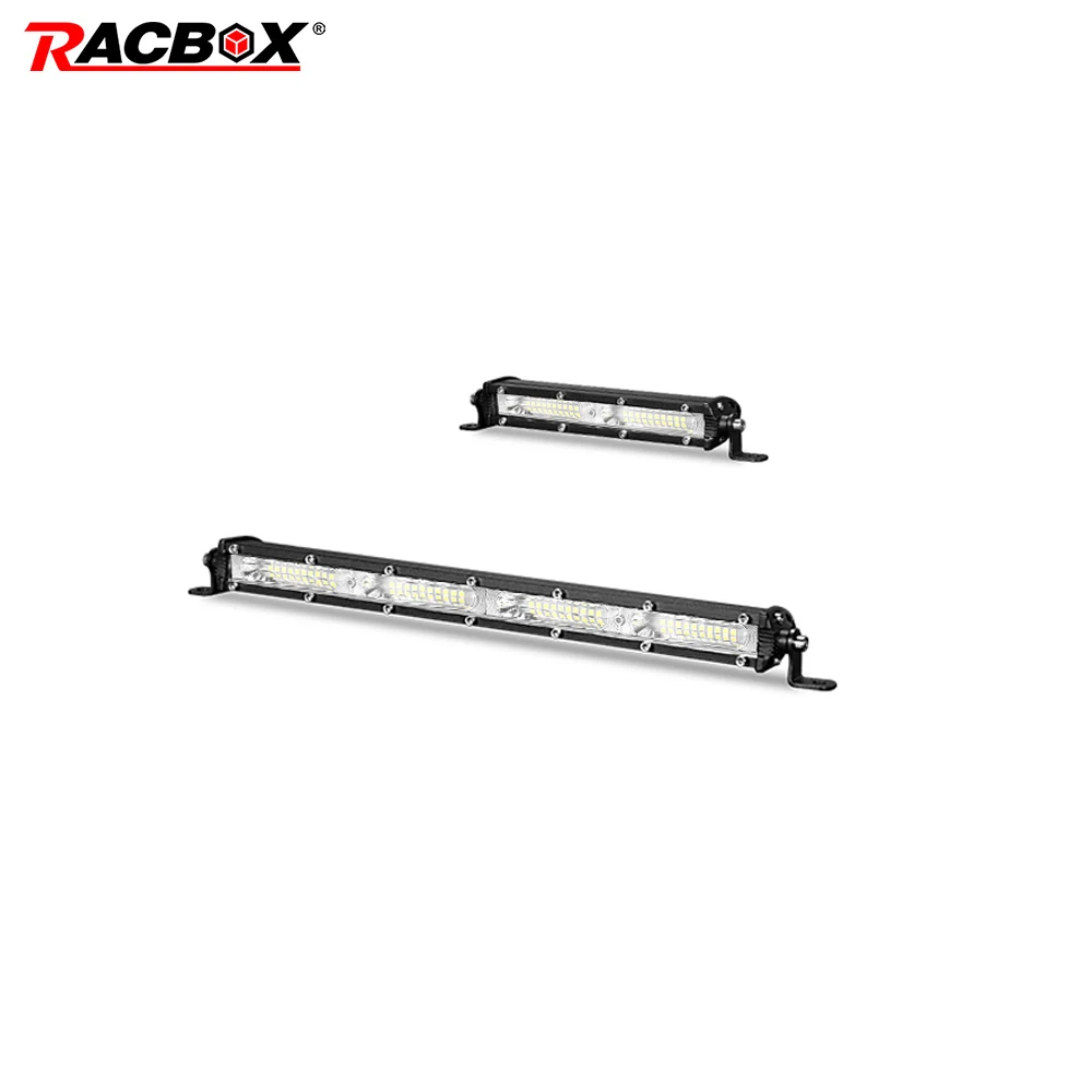 7 13 inch 20 40 Leds Ultra Slim single Row Led Work Light Bar white flood beam For 4X4 Truck ATV UTV Off Road Driving Fog Lights