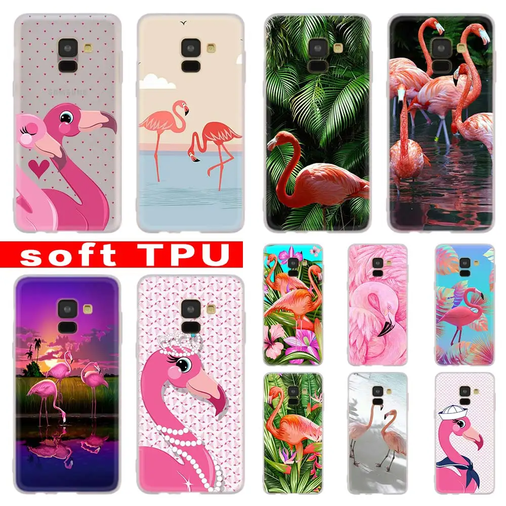 Flamingo Pink Case For Samsung Galaxy A12/A20/A51/A70/A20s/A21s/A32/A50/A50s/A42/A52/A72 5G A8 A7 A6 2018 Cover | Мобильные телефоны