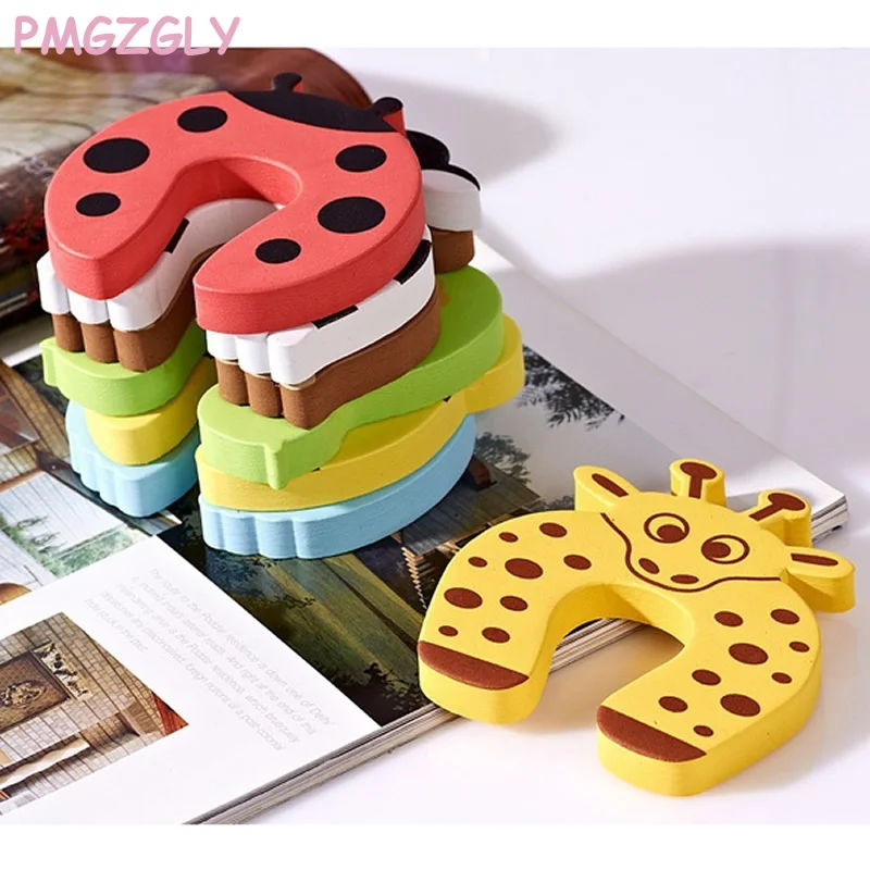 Hot-sale-Newborn-baby-safety-cartoon-animal-Gates-Doorways-Toddler-finger-protector-Door-pinch-Guard-10pcs