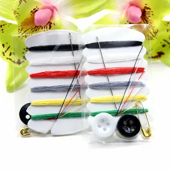 

5Pcs Sewing Threads Buttons Sewing Needles Sewing Tools & Accessory Tourist Holiday Hotel Disposable sewing kit