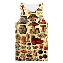 CJLM жилет мужской летний Harajuku фитнес гриб 3D жилет печать на заказ гриб супер большой размер Модный летний жилет для мужчин