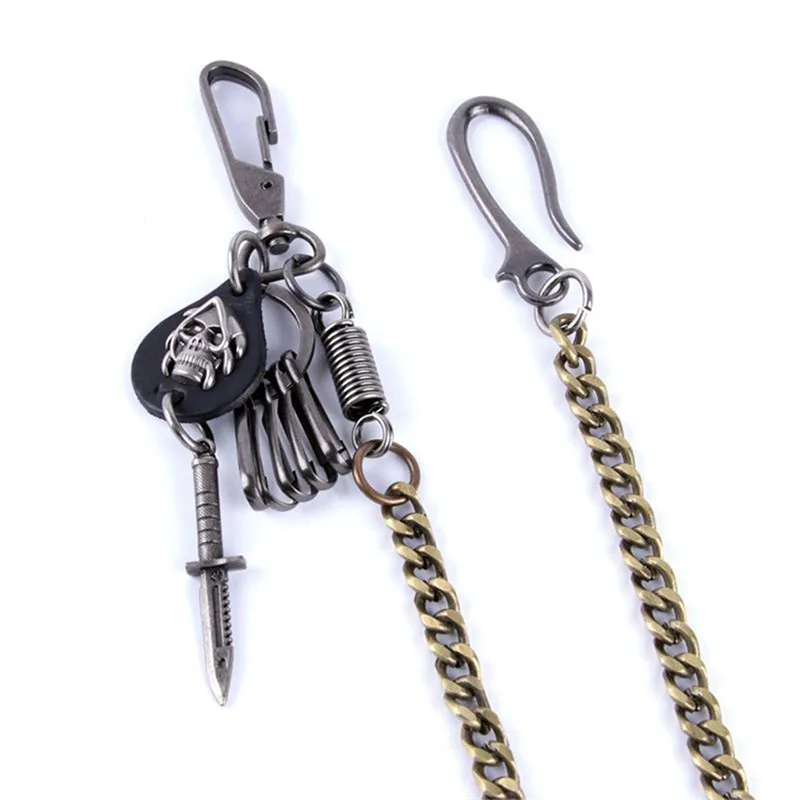 

Fashion Punk Rock Hip-hop Trendy Belt Waist Wallet Chain Male Skull sword Pants Chain Men Jeans Clothing Accessories Gift DR30