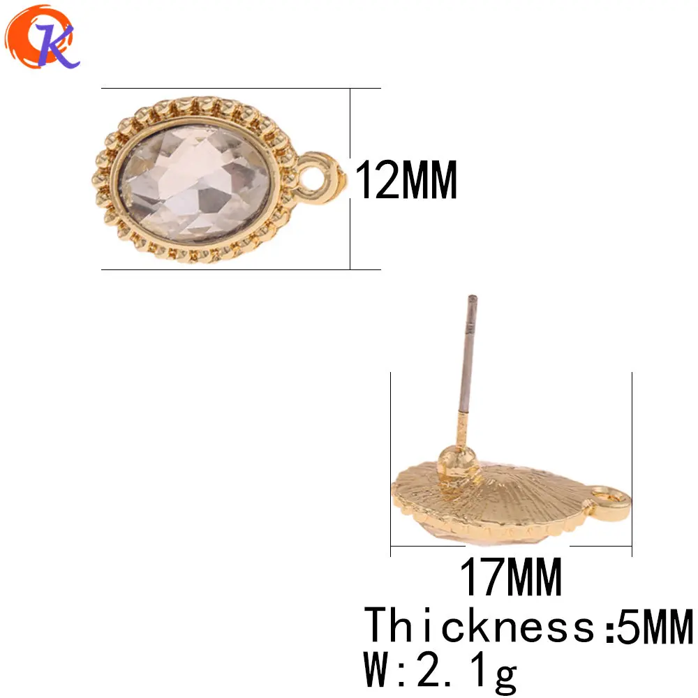 Cordial дизайн 100 шт 12*17 мм ювелирные аксессуары/хрустальные серьги-гвоздики/DIY Изготовление сережек/Овальная форма/ручная работа/застежки для сережек