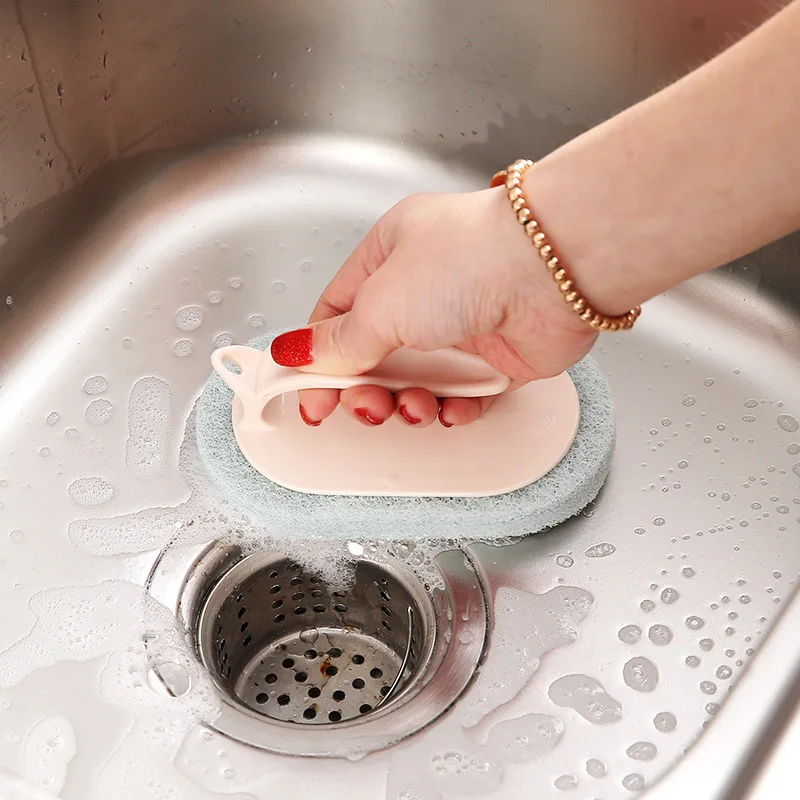 

Strong Decontamination Bath Brush Sponge Tiles Brush Hot Sale Magic Strong Decontamination Bath Brush Kitchen Clean Tools