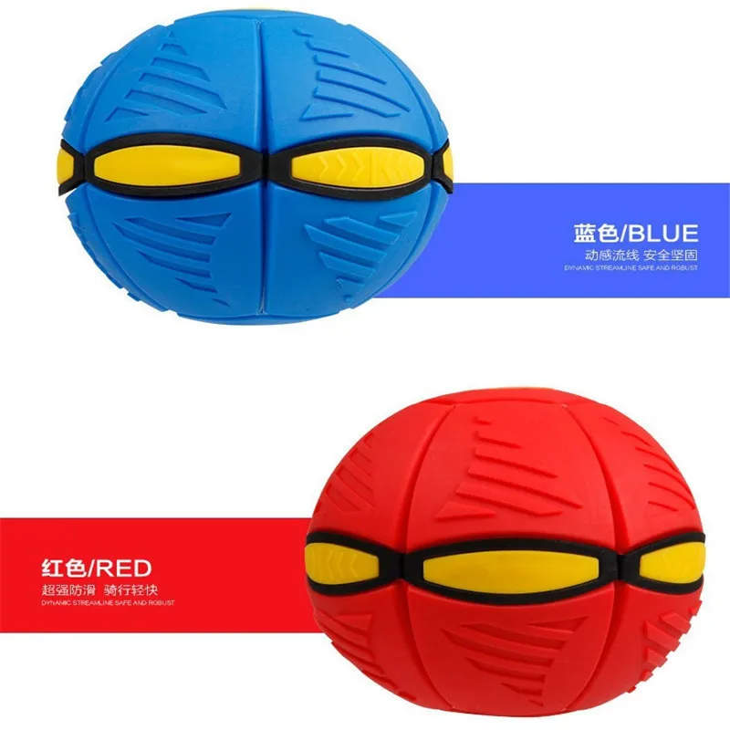 Exploding toys flying saucer deforming balls flying children trample on