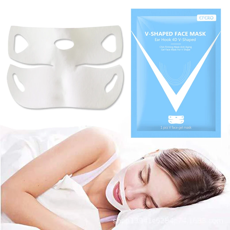 

Lifting Face Mask 4D Double V Face Hanging Ear Face Paste Hydrogel Mask Lifting Firming Thin Masseter Double Chin Mask Beauty