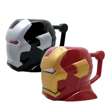 

Creative super Hero Avengers Ceramics Cup Ironman Mug Iron Man Armour Helmet Coffee Milk Breakfast Office Drink Nice Gift Box