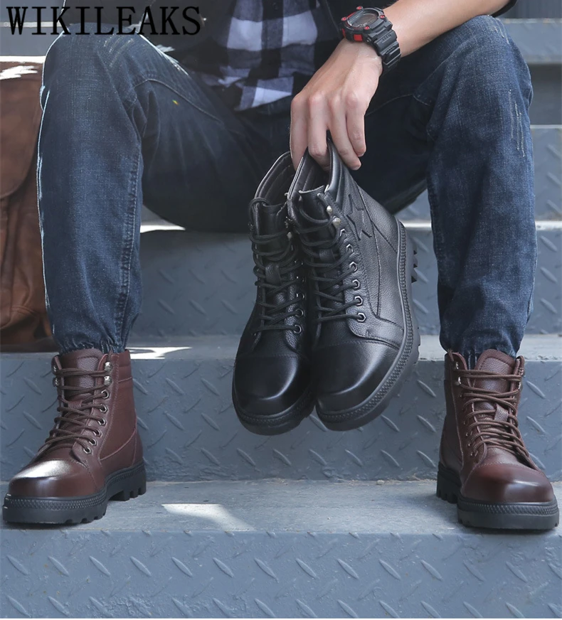 Зимняя обувь; мужские военные ботинки; мужские ботинки; зимние ботинки из натуральной кожи; Мужская обувь; Повседневная Роскошная обувь; zapatos de hombre bona bot erkek