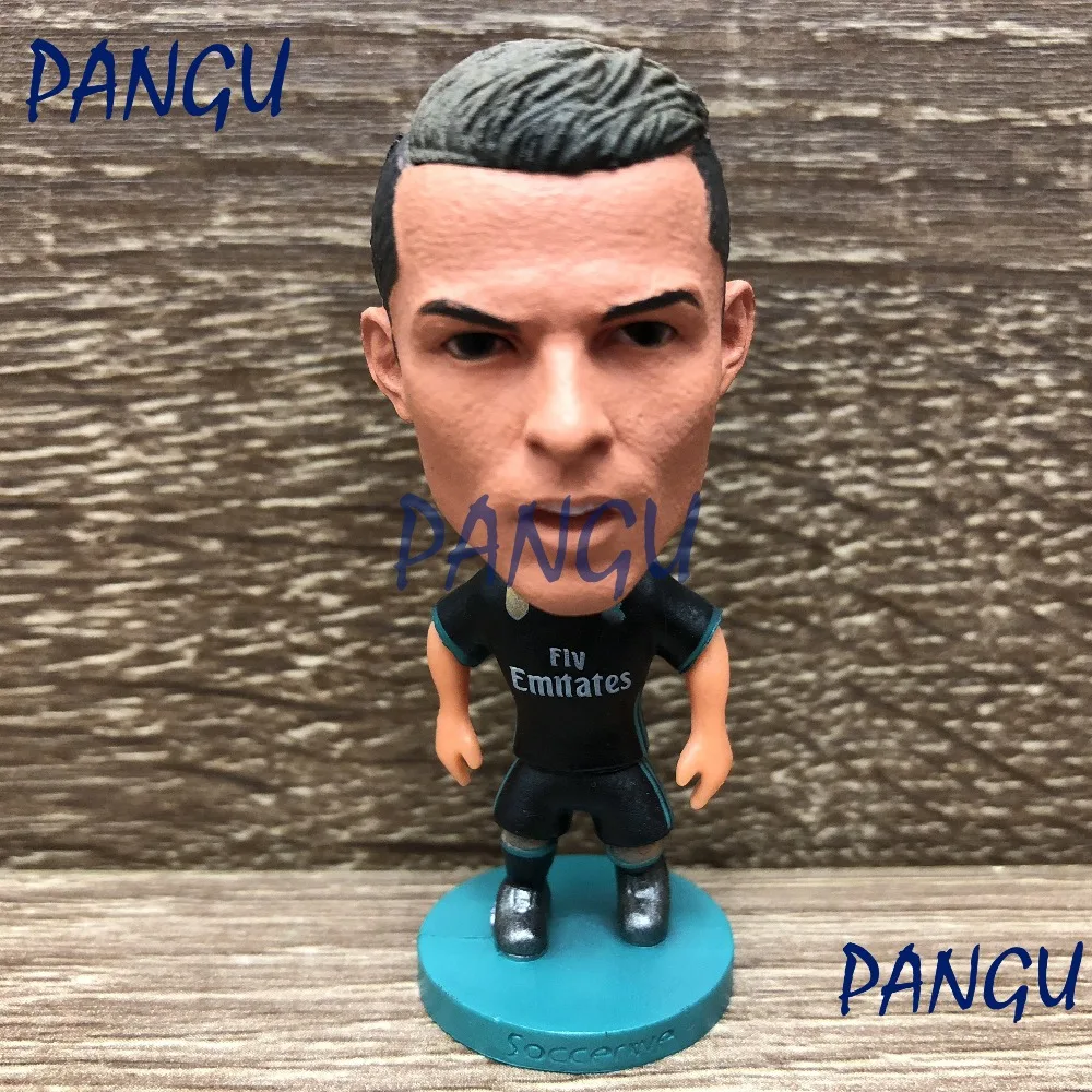 Фигурки кукол Soccerwe спортивные звезды C. Ronaldo #7 черные 17-18 подвижные швы Смола