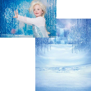 

200cm*150cm(6.5*5ft) Frozen Snow Magic Kingdom children photography backdrops vinyl backdrops for photography